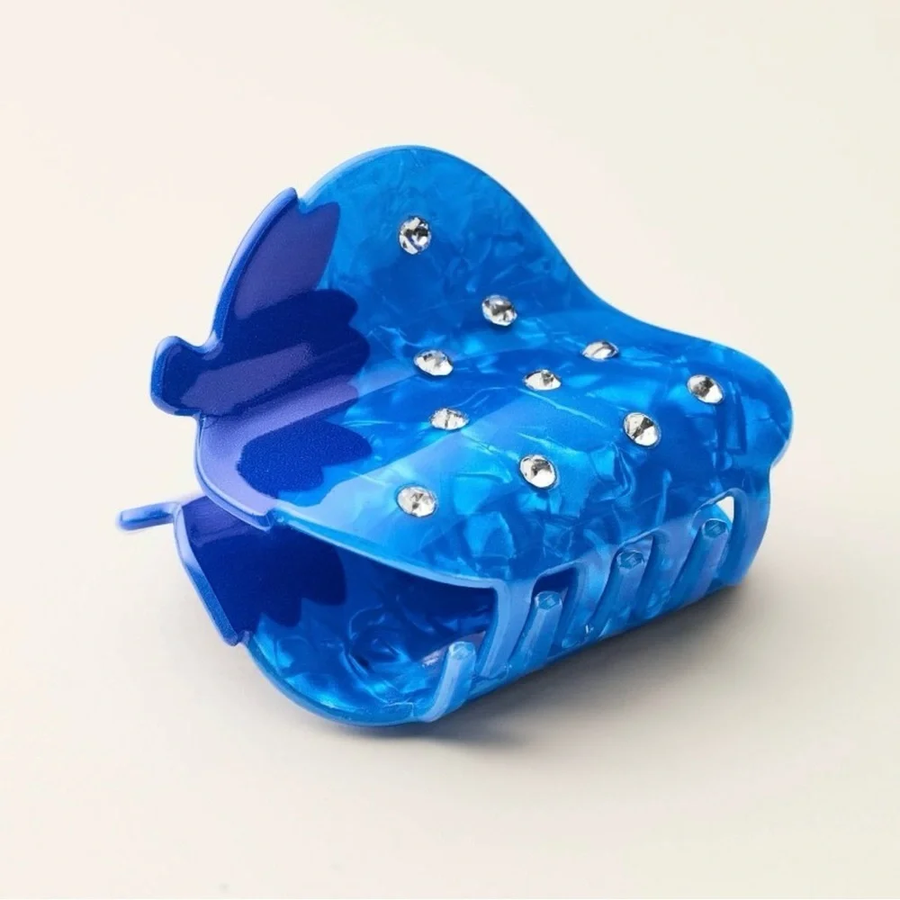 NWT Kate Spade x Target Blue Strawberry Rhinestone Hair Claw Clip
